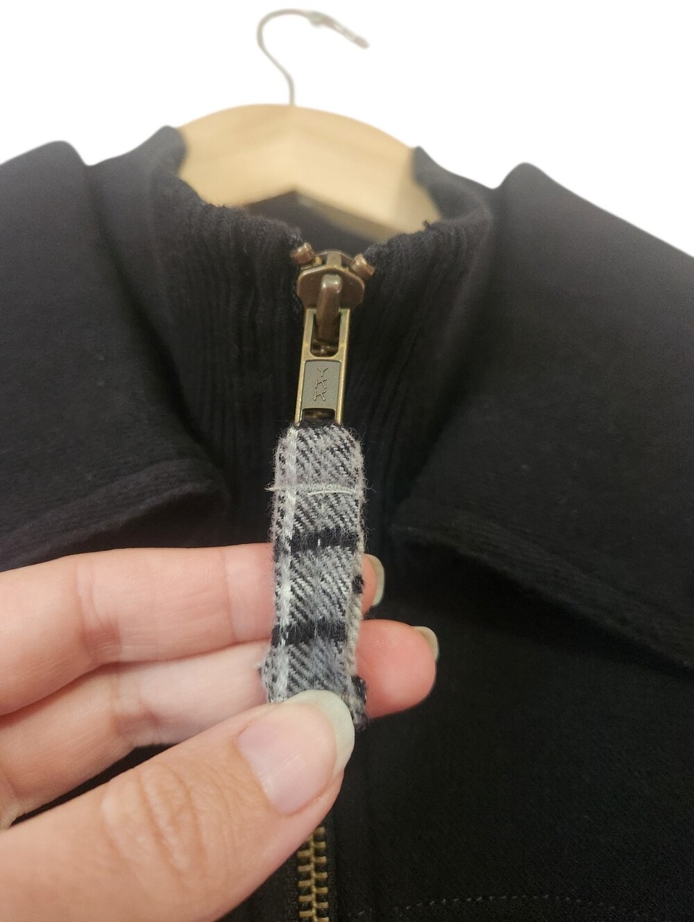 Free People NWT Vintage Black Stuffed Peacoat Hoodie Jacket Fleece Longline Sz S - Picture 6 of 12
